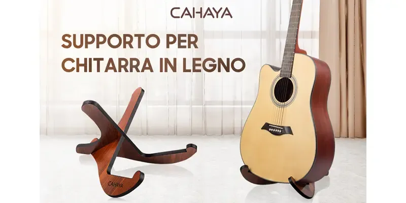 CAHAYA Supporto per chitarra in Legno